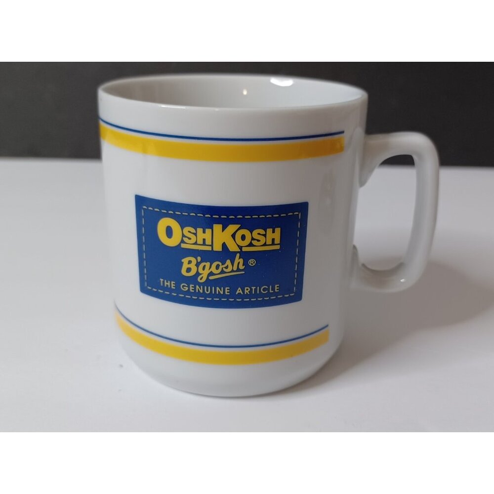Vintage Oshkosh B'Gosh The Genuine Article White Ceramic Coffee Mug